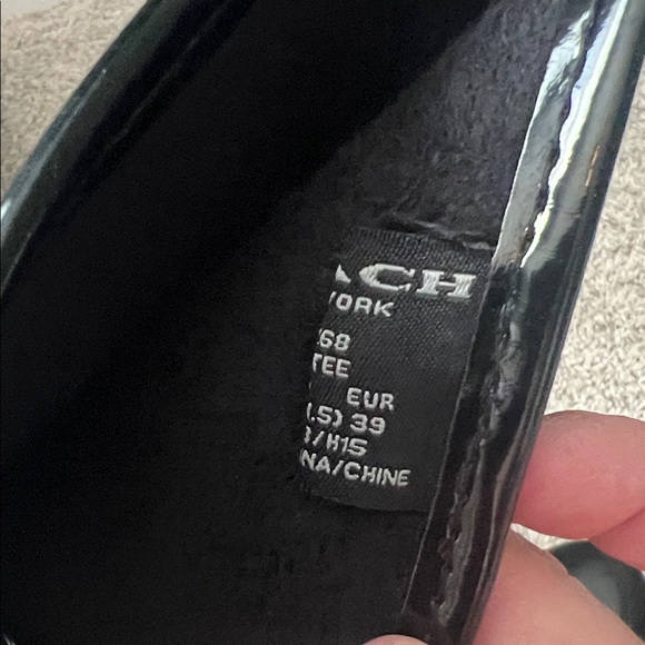 Coach Tristee Signature C Logo Lace Back Rain Boots Black Size 8 / 39 - Picture 4 of 7